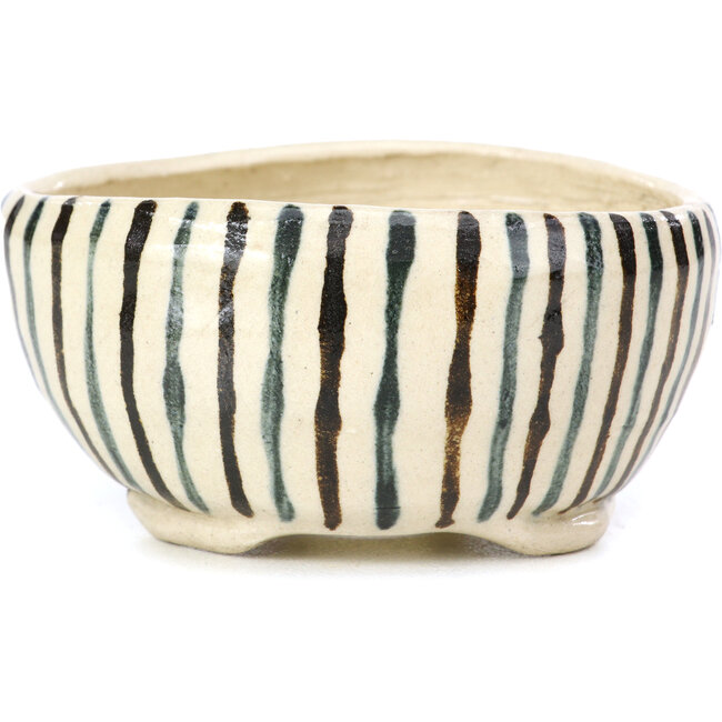 Vaso per bonsai rotondo beige di Bonsai - 65 x 65 x 35 mm