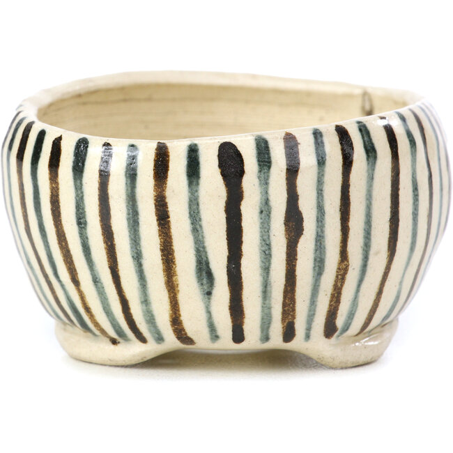 Maceta de bonsái redonda beige de Bonsai - 65 x 65 x 35 mm