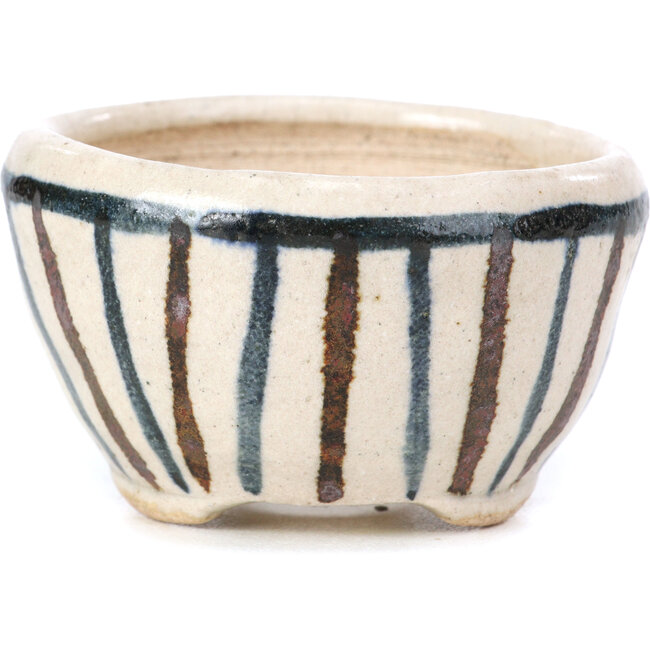 Vaso per bonsai rotondo beige di Bonsai - 65 x 65 x 35 mm