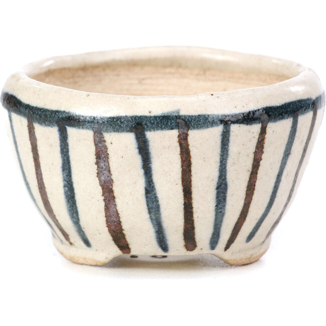 Vaso per bonsai rotondo beige di Bonsai - 65 x 65 x 35 mm