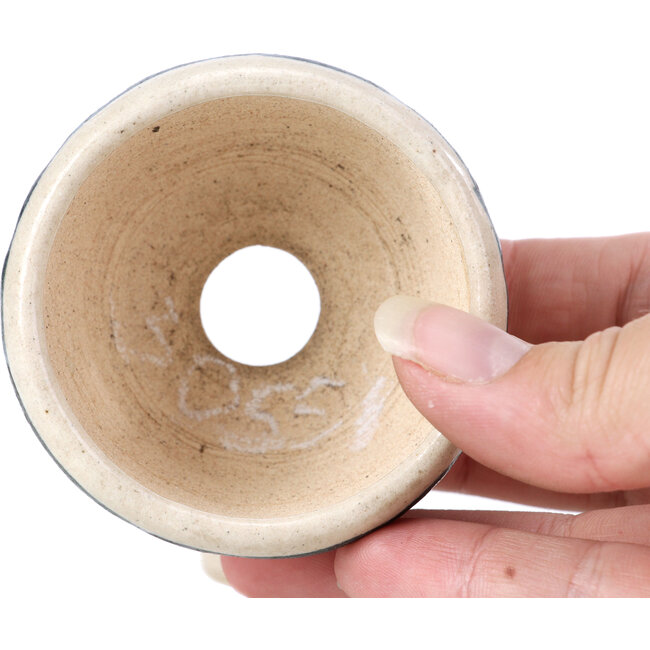 Pot à bonsaï rond beige par Bonsai - 65 x 65 x 35 mm