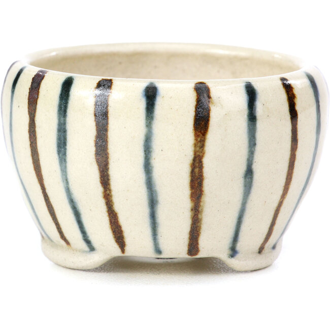 Runde beige Bonsaischale von Bonsai - 55 x 55 x 33 mm