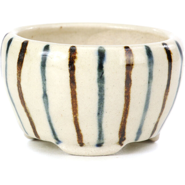 Ronde beige bonsaipot van Bonsai - 55 x 55 x 33 mm