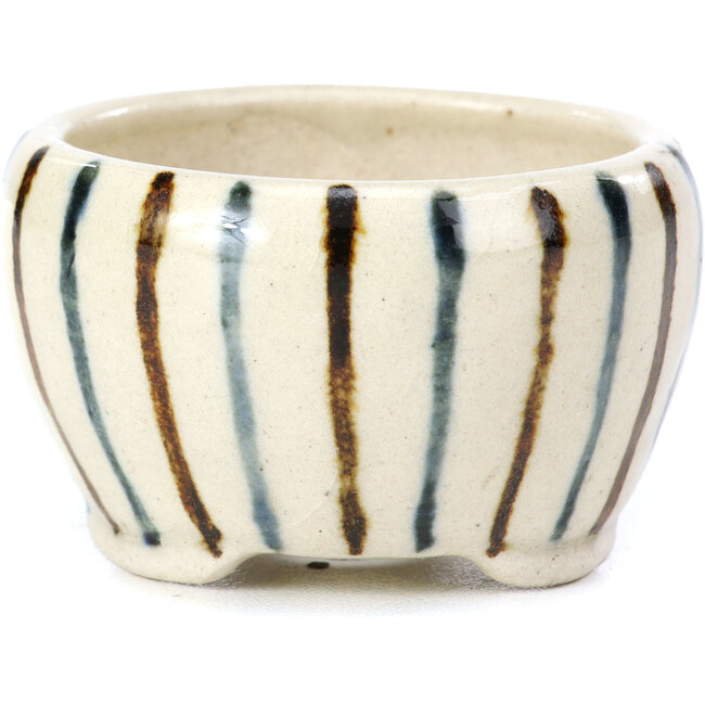 Pot à bonsaï rond beige par Bonsai - 55 x 55 x 33 mm