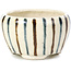 Pot à bonsaï rond beige par Bonsai - 55 x 55 x 33 mm