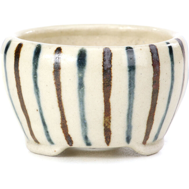 Pot à bonsaï rond beige par Bonsai - 55 x 55 x 33 mm