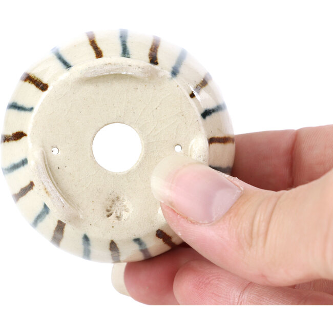 Runde beige Bonsaischale von Bonsai - 55 x 55 x 33 mm