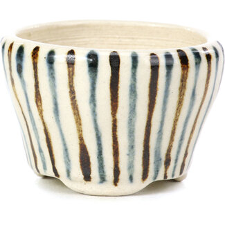 Bonsai Pot à bonsaï rond beige de 55 mm par Bonsai, Japon