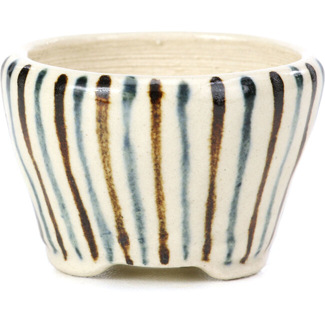 Pot à bonsaï rond beige par Bonsai - 55 x 55 x 33 mm