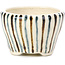 Pot à bonsaï rond beige par Bonsai - 55 x 55 x 33 mm