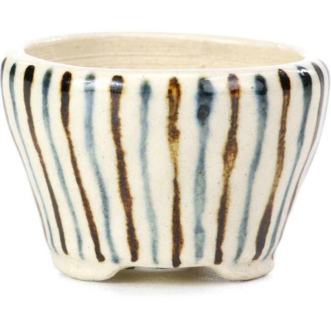 Pot à bonsaï rond beige par Bonsai - 55 x 55 x 33 mm