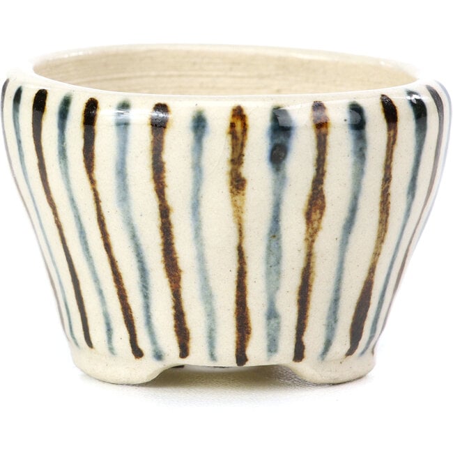 Vaso per bonsai rotondo beige di Bonsai - 55 x 55 x 33 mm