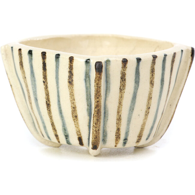 Square beige bonsai pot by Bonsai - 55 x 55 x 35 mm