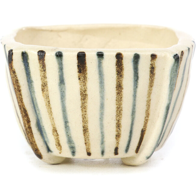 Pot à bonsaï carré beige par Bonsai - 55 x 55 x 35 mm