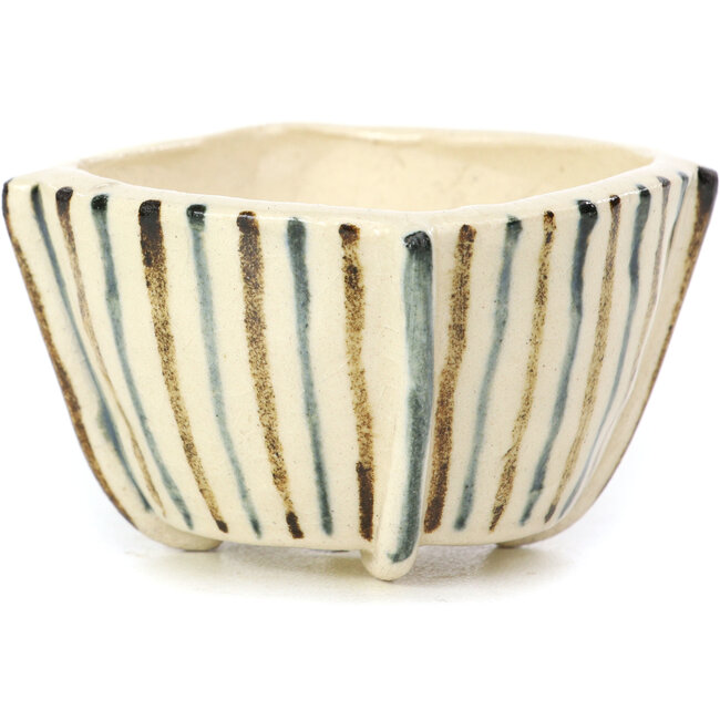 Pot à bonsaï carré beige par Bonsai - 55 x 55 x 35 mm