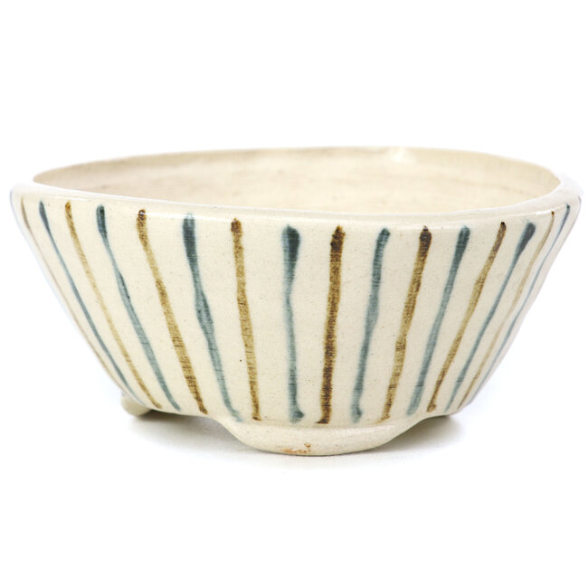 Runde beige Bonsaischale von Bonsai - 86 x 86 x 35 mm