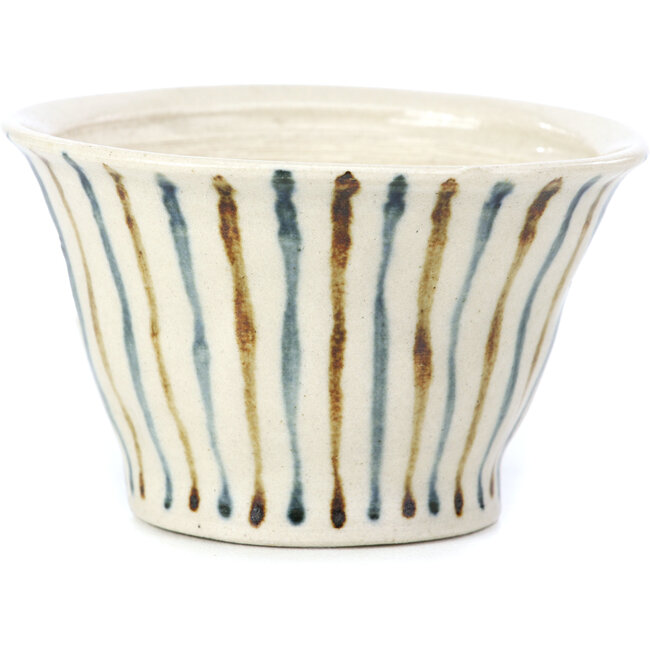 Round beige bonsai pot by Bonsai - 80 x 80 x 50 mm