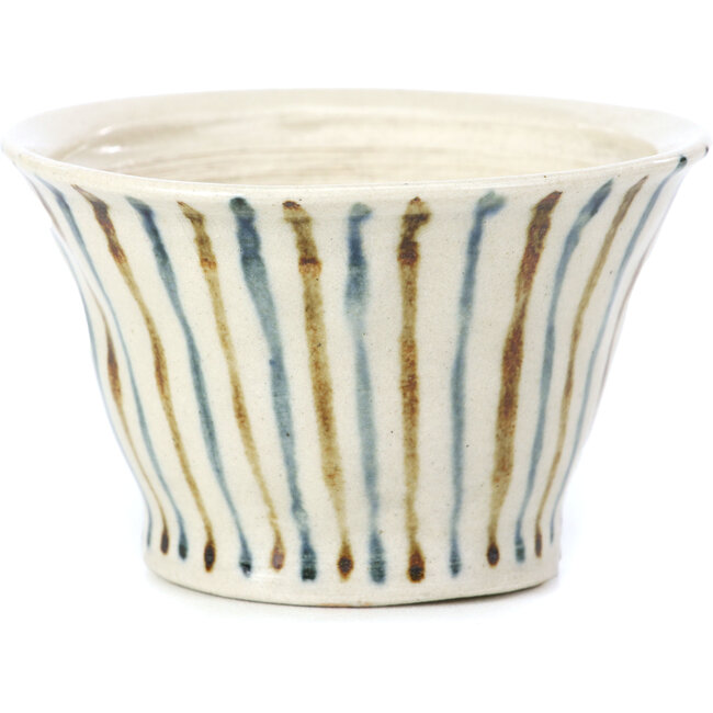 Maceta de bonsái redonda beige de Bonsai - 80 x 80 x 50 mm