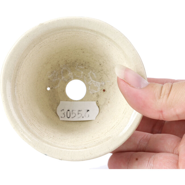 Maceta de bonsái redonda beige de Bonsai - 80 x 80 x 50 mm