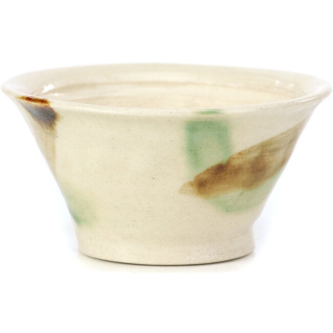 Vaso per bonsai rotondo beige di Bonsai - 85 x 85 x 45 mm
