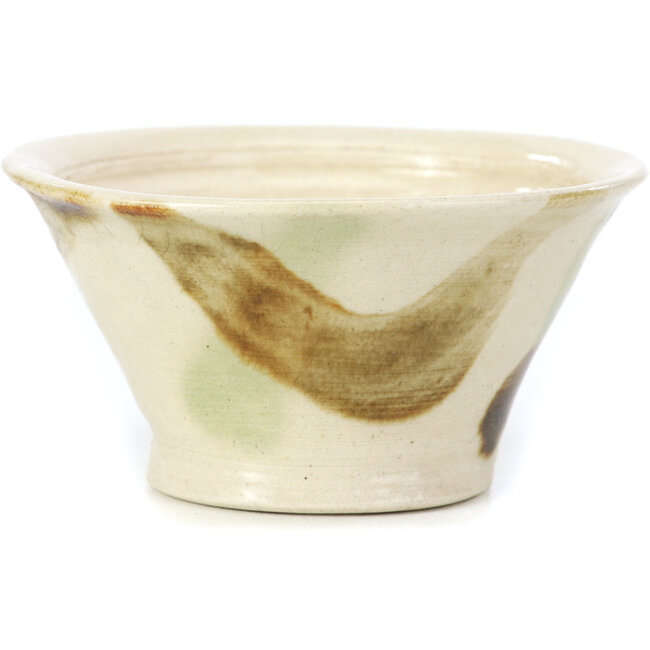 Maceta de bonsái redonda beige de Bonsai - 85 x 85 x 45 mm