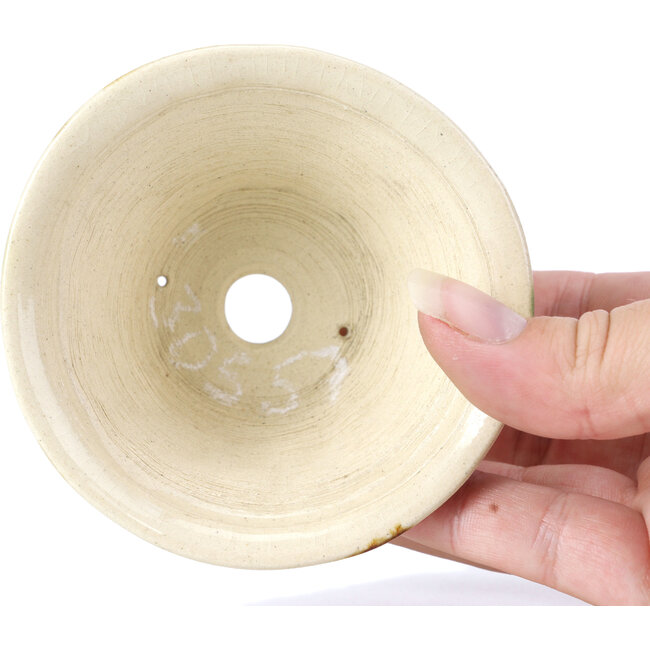 Round beige bonsai pot by Bonsai - 85 x 85 x 45 mm