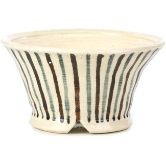 Bonsai Maceta para bonsái redonda beige de 85 mm de Bonsai, Japón