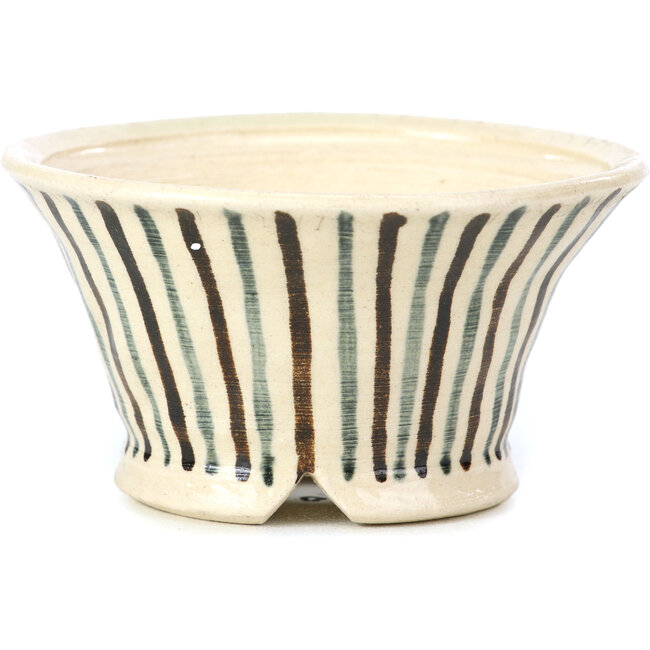 Maceta de bonsái redonda beige de Bonsai - 85 x 85 x 45 mm