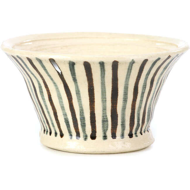 Maceta de bonsái redonda beige de Bonsai - 85 x 85 x 45 mm