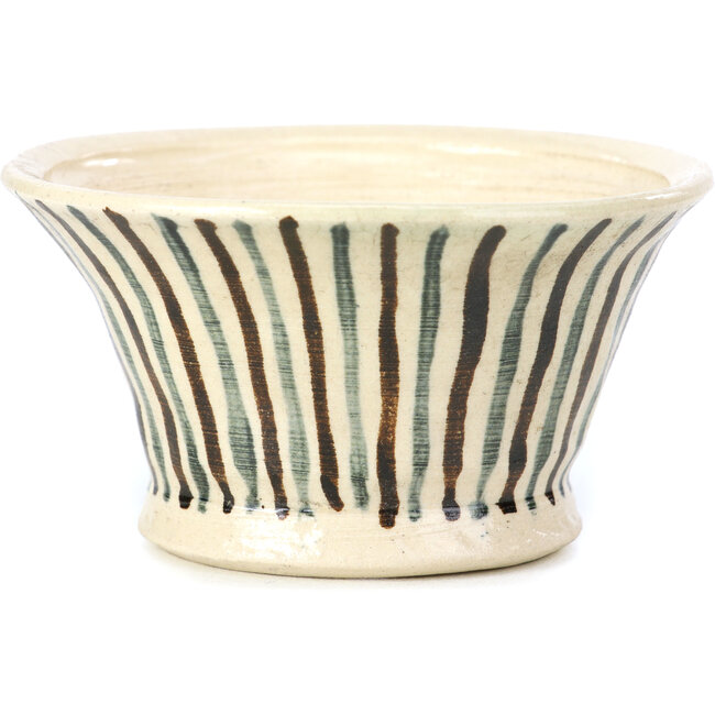 Ronde beige bonsaipot van Bonsai - 85 x 85 x 45 mm