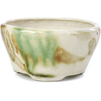 Bonsai 85 mm round beige bonsai pot by Bonsai, Japan