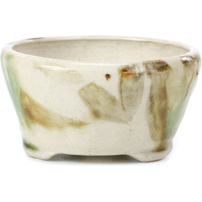 Pot à bonsaï rond beige par Bonsai - 85 x 85 x 45 mm