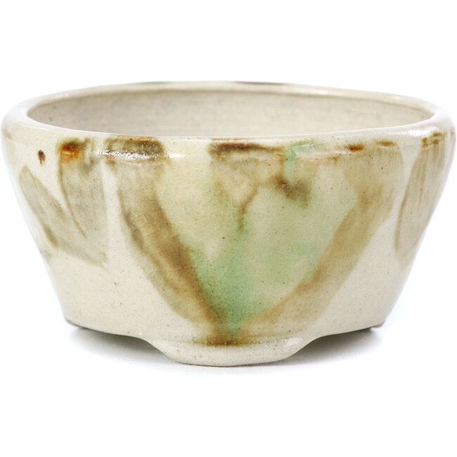 Runde beige Bonsaischale von Bonsai - 85 x 85 x 45 mm