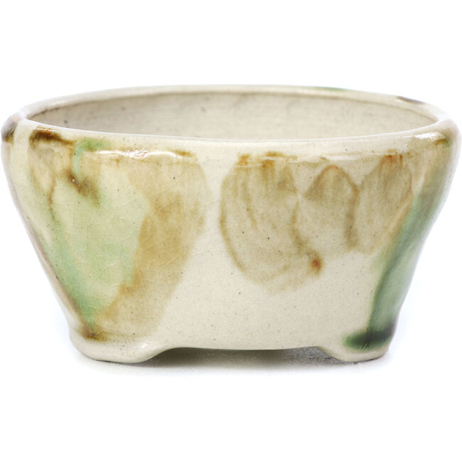 Maceta de bonsái redonda beige de Bonsai - 85 x 85 x 45 mm