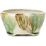 Pot à bonsaï rond beige par Bonsai - 85 x 85 x 45 mm