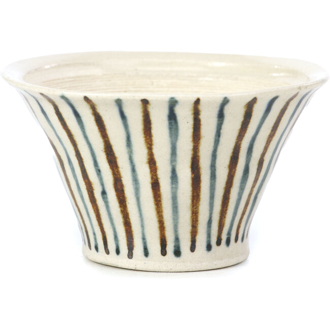 Pot à bonsaï rond beige par Bonsai - 85 x 85 x 45 mm