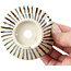 Pot à bonsaï rond beige par Bonsai - 85 x 85 x 45 mm