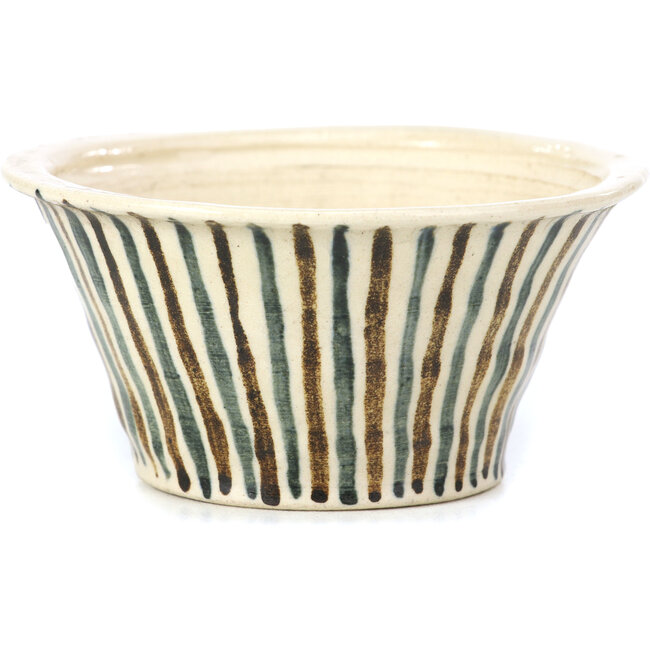 Maceta de bonsái redonda beige de Bonsai - 85 x 85 x 45 mm