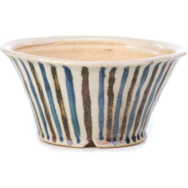 Maceta de bonsái redonda beige de Bonsai - 85 x 85 x 45 mm