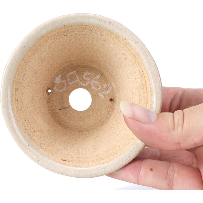 Vaso per bonsai rotondo beige di Bonsai - 85 x 85 x 45 mm