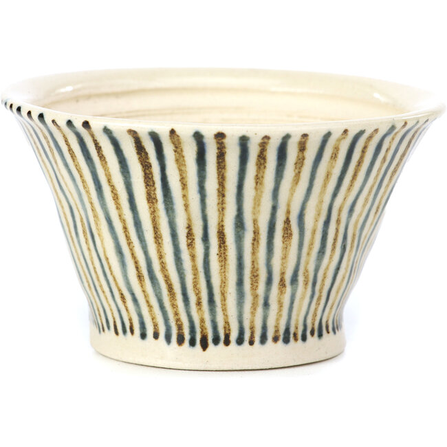 Maceta de bonsái redonda beige de Bonsai - 85 x 85 x 45 mm