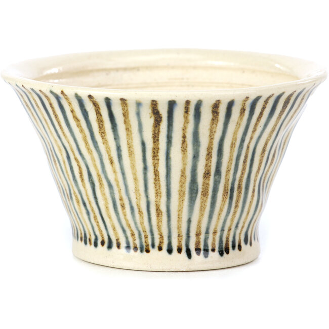 Vaso per bonsai rotondo beige di Bonsai - 85 x 85 x 45 mm