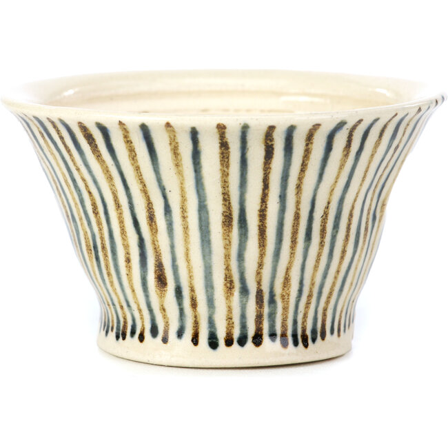 Vaso per bonsai rotondo beige di Bonsai - 85 x 85 x 45 mm