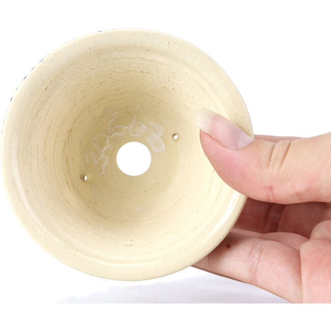 Runde beige Bonsaischale von Bonsai - 85 x 85 x 45 mm