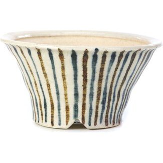 Bonsai Pot à bonsaï rond beige de 85 mm par Bonsai, Japon