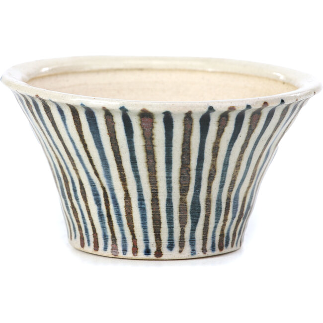 Ronde beige bonsaipot van Bonsai - 85 x 85 x 45 mm