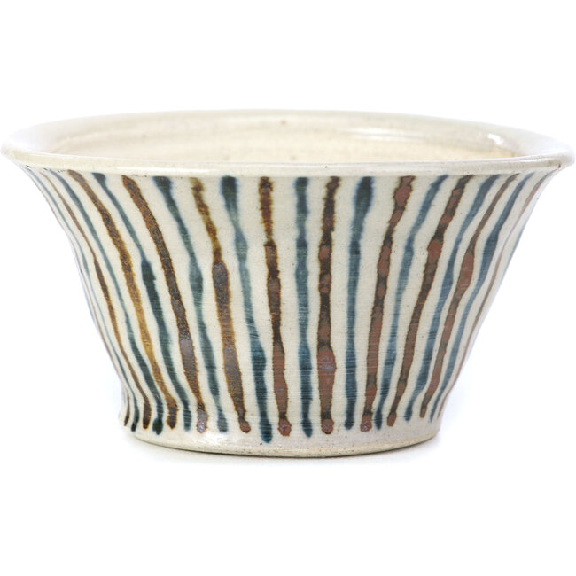 Pot à bonsaï rond beige par Bonsai - 85 x 85 x 45 mm