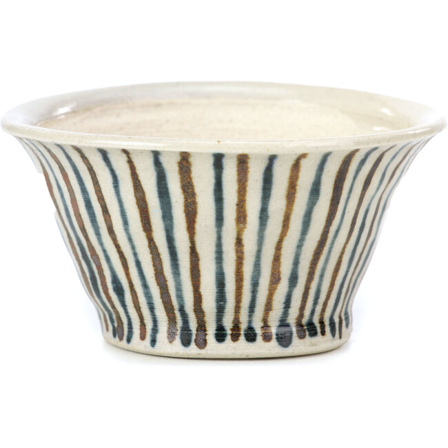 Maceta de bonsái redonda beige de Bonsai - 85 x 85 x 45 mm