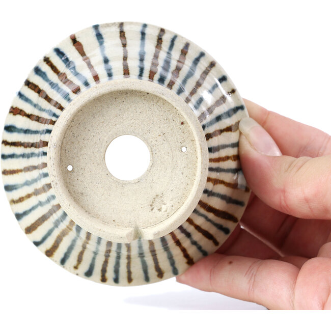 Round beige bonsai pot by Bonsai - 85 x 85 x 45 mm