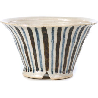 Bonsai Pot à bonsaï rond beige de 85 mm par Bonsai, Japon